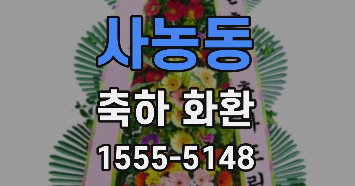 사농동 축하 화환
