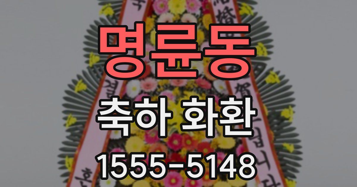 명륜동 축하 화환