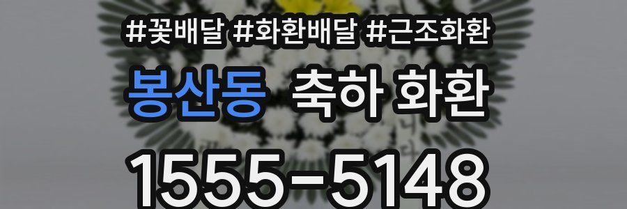 봉산동 축하 화환