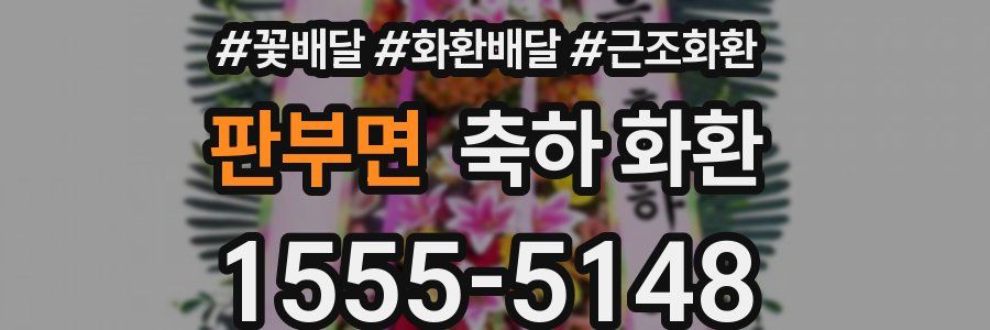 판부면 축하 화환