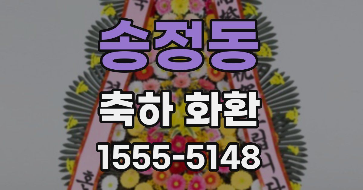송정동 축하 화환