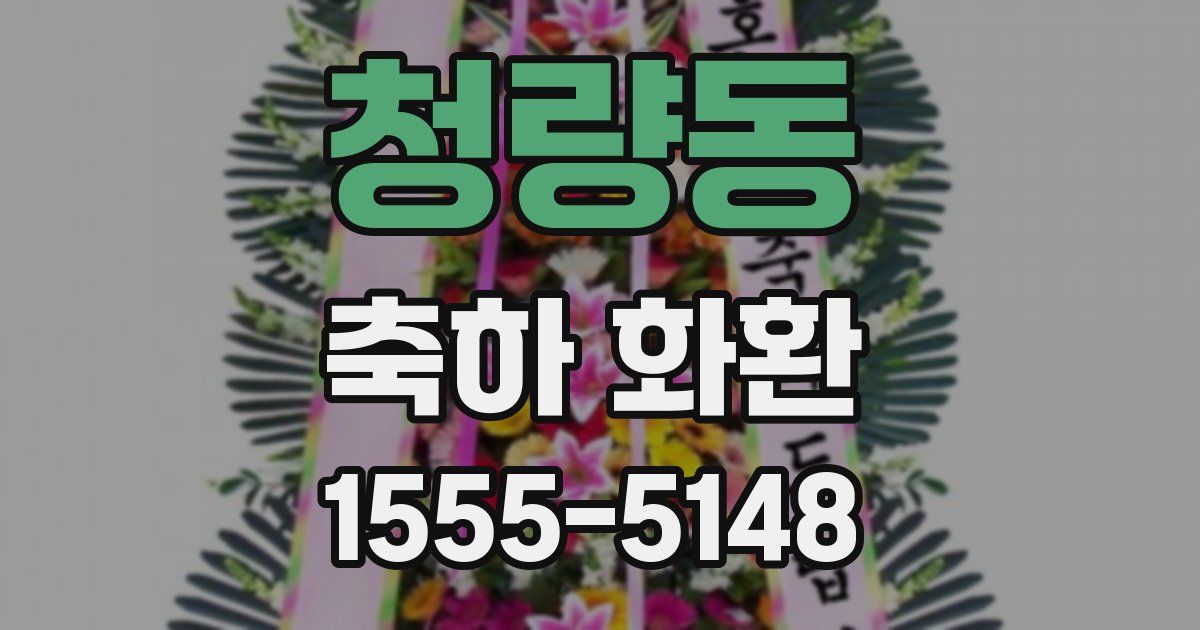 청량동 축하 화환