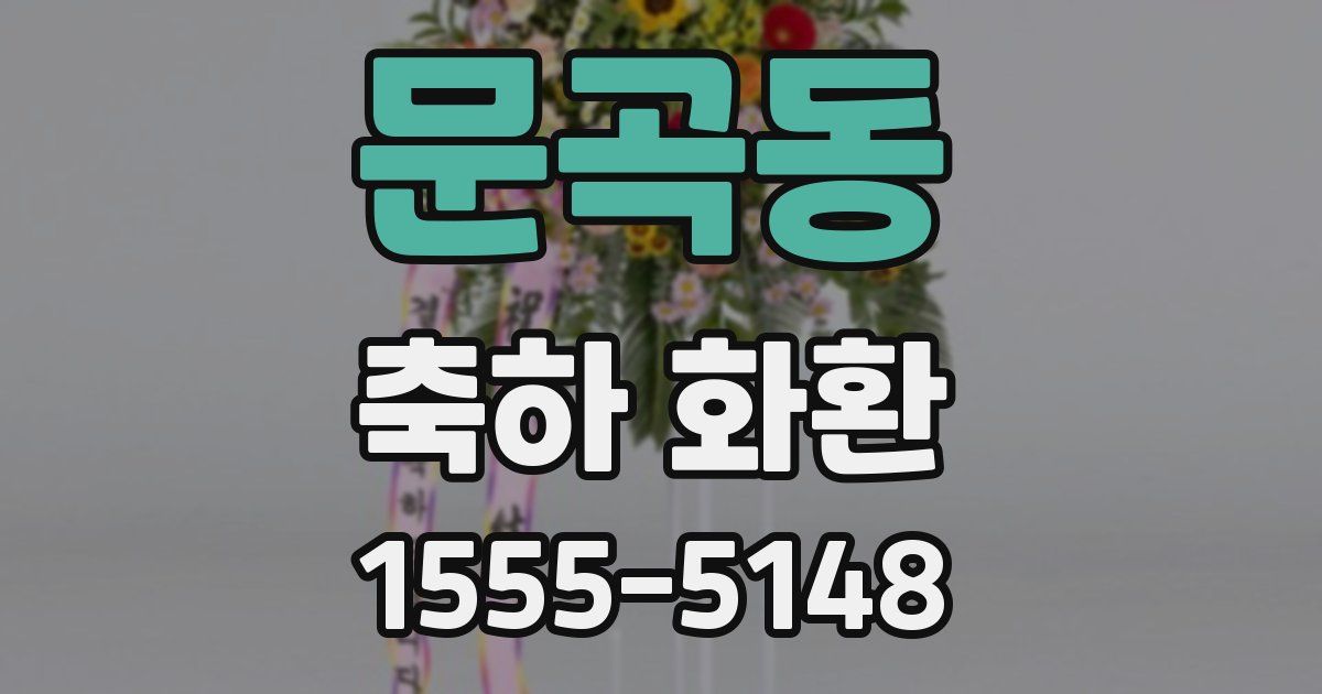 문곡동 축하 화환
