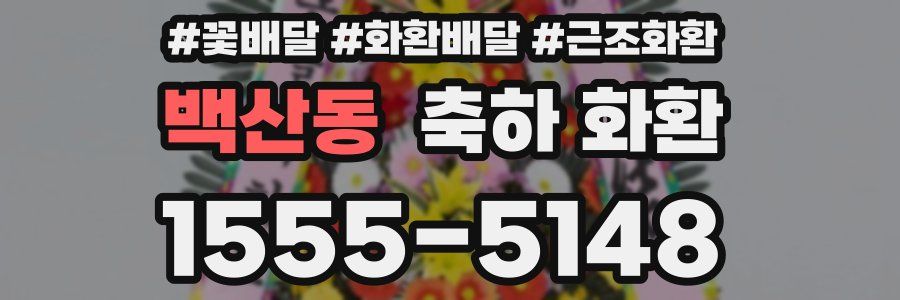 백산동 축하 화환