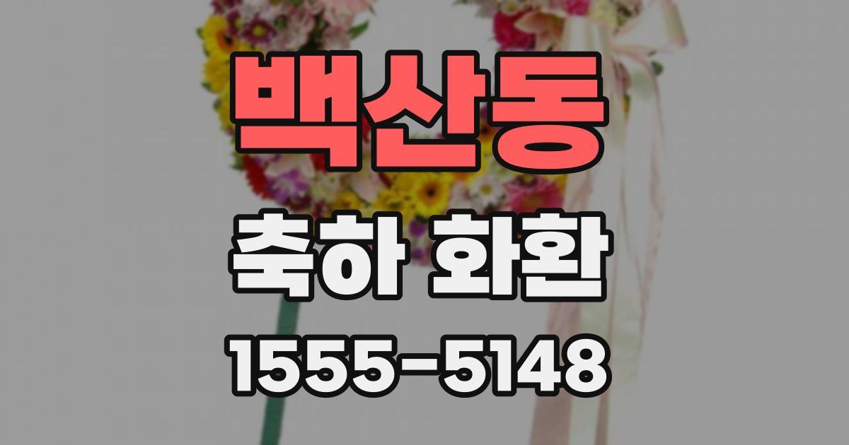백산동 축하 화환