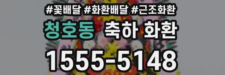 청호동 축하 화환
