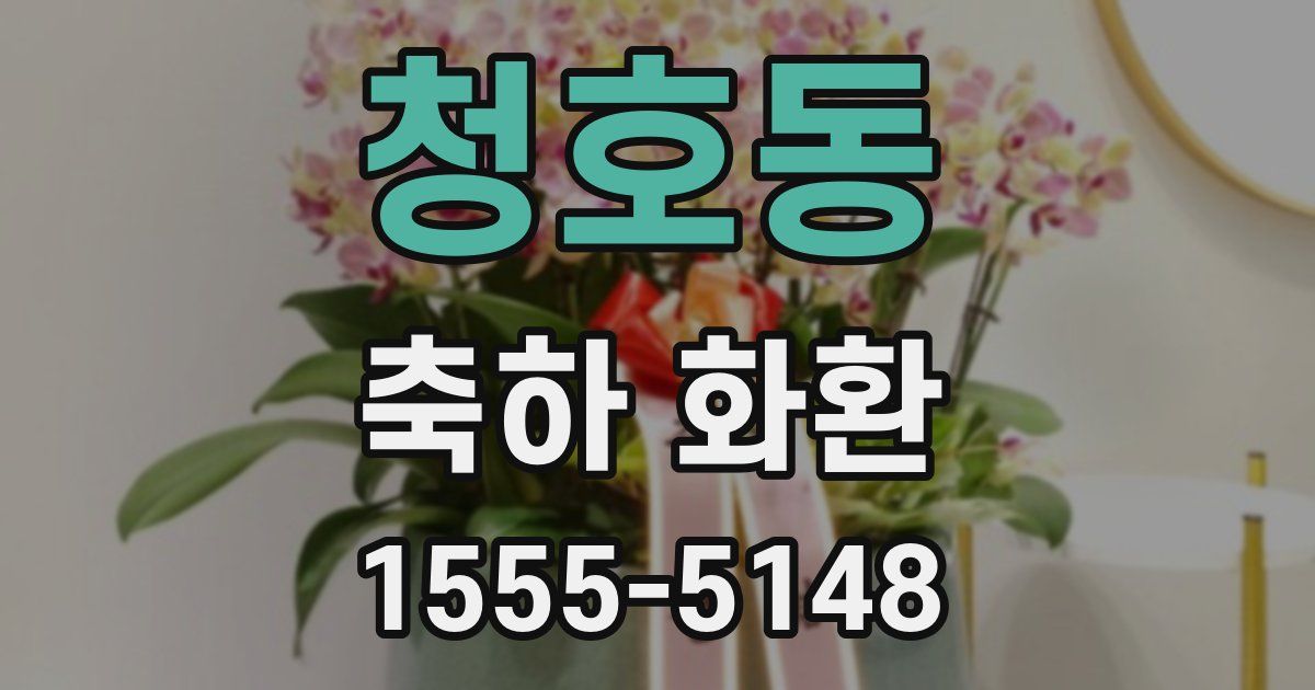 청호동 축하 화환