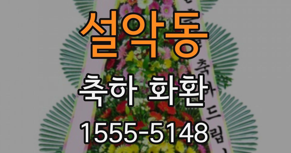 설악동 축하 화환