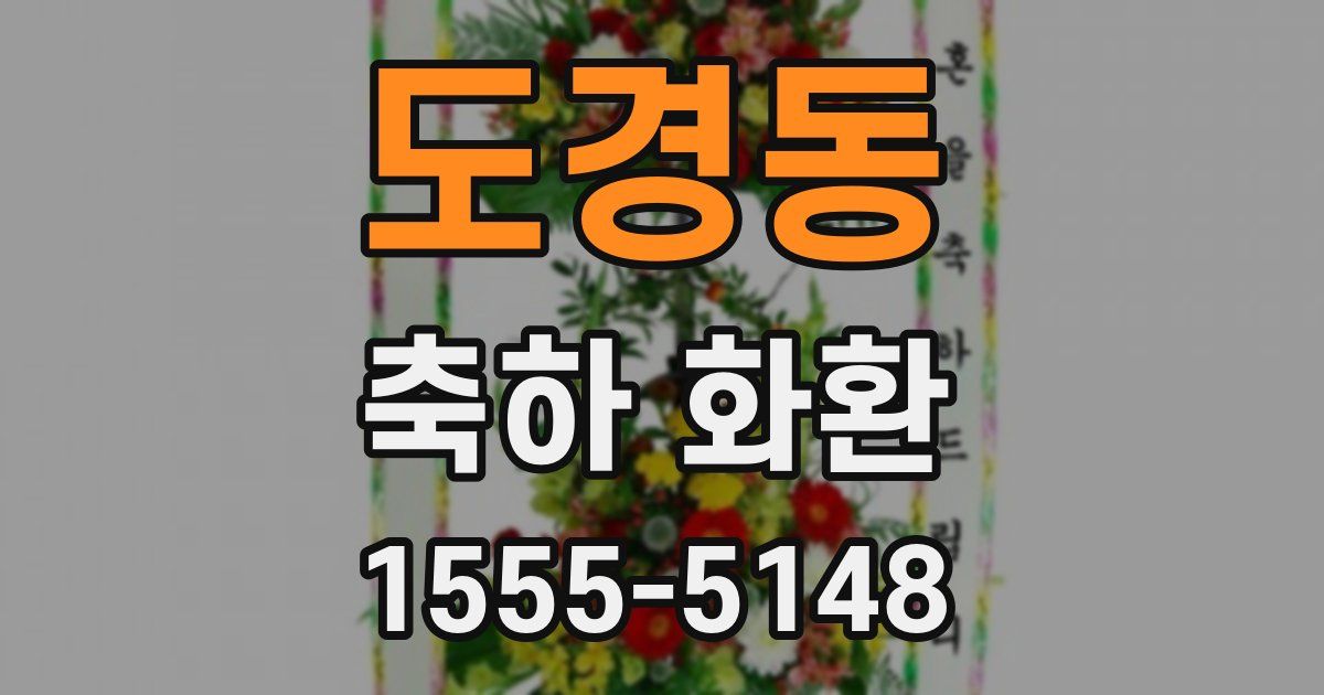 도경동 축하 화환