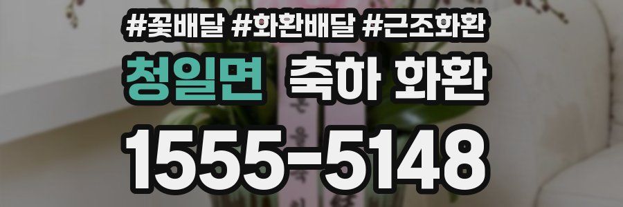 청일면 축하 화환