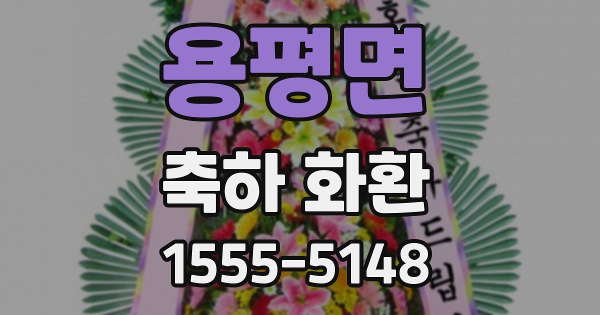 용평면 축하 화환