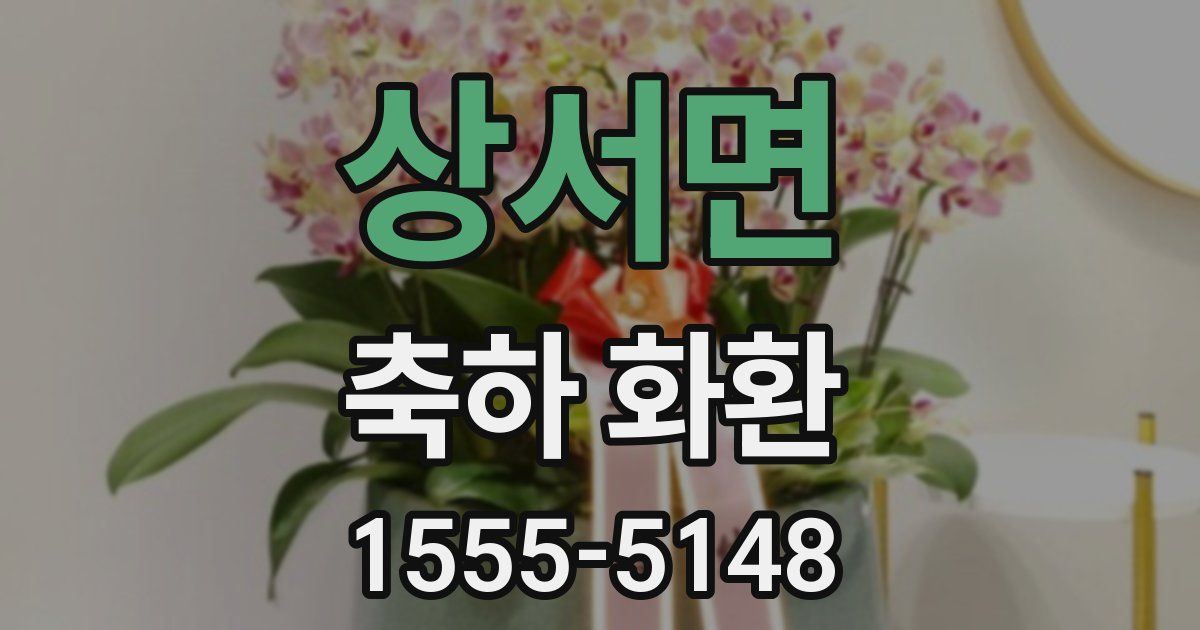 상서면 축하 화환