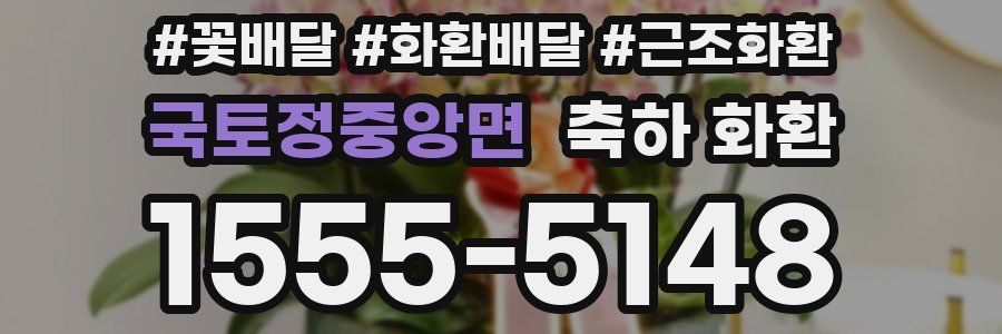 국토정중앙면 축하 화환