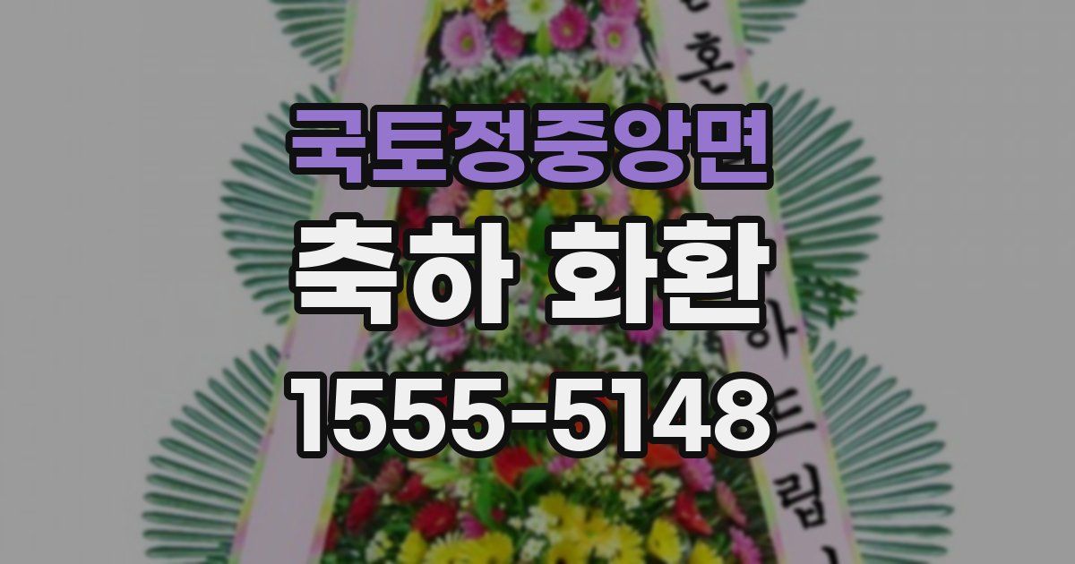 국토정중앙면 축하 화환