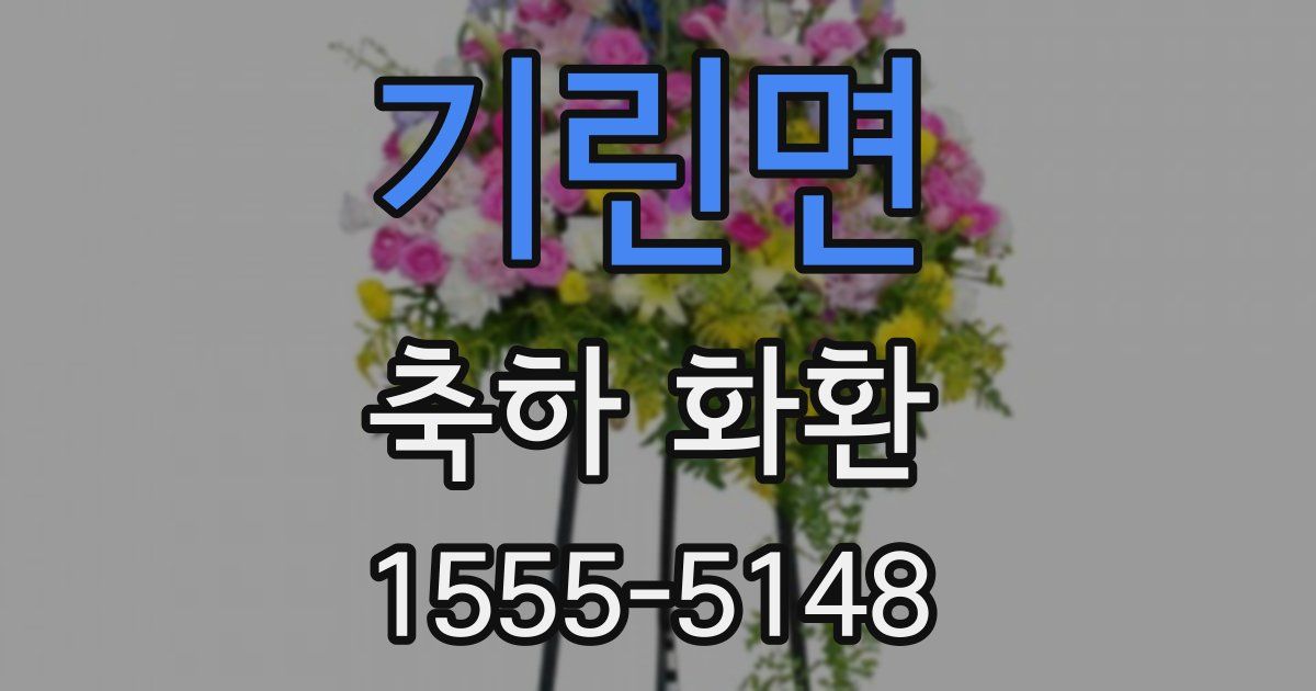 기린면 축하 화환