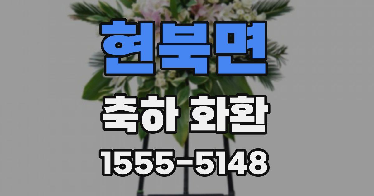 현북면 축하 화환