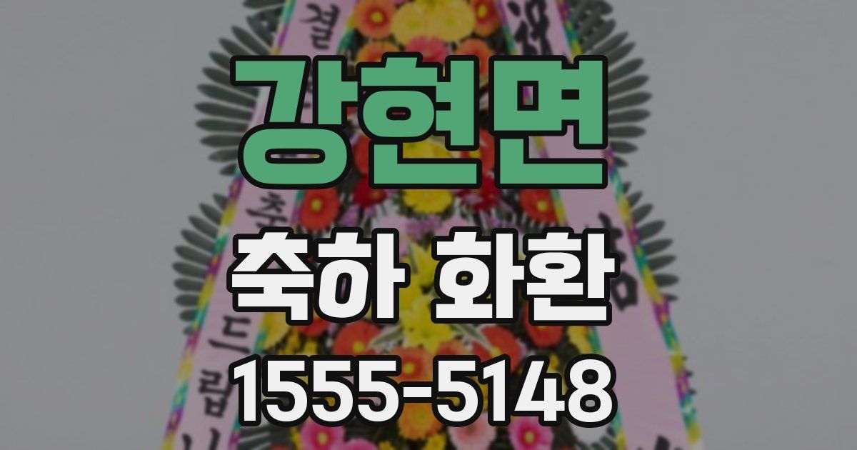 강현면 축하 화환