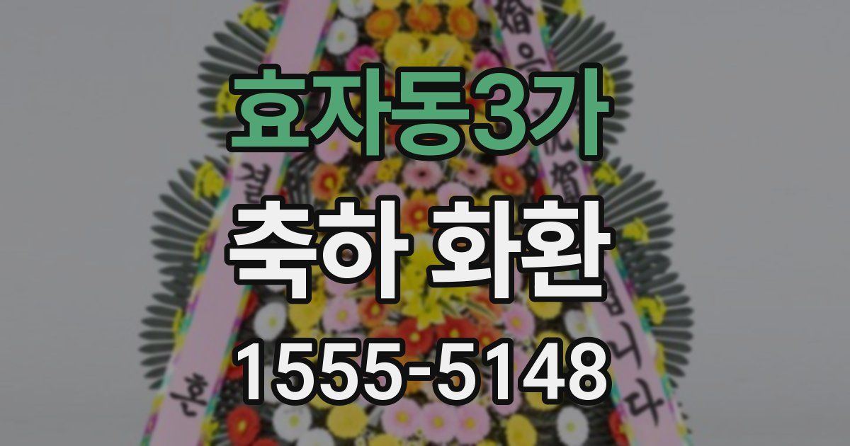 효자동3가 축하 화환