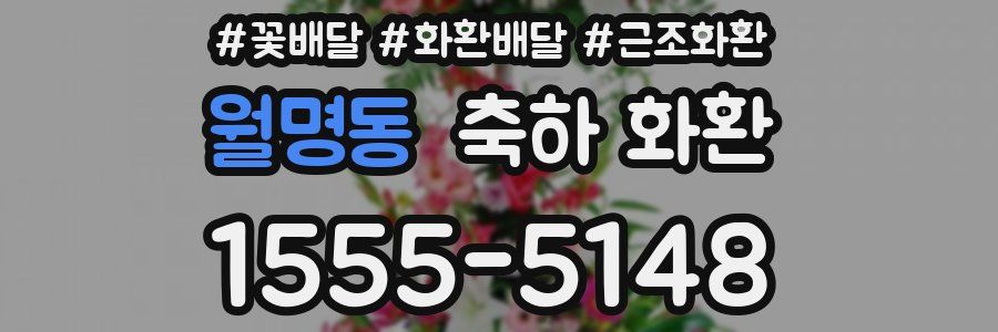 월명동 축하 화환