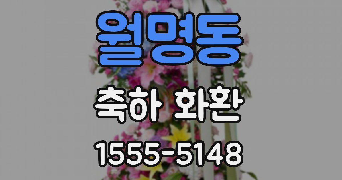 월명동 축하 화환