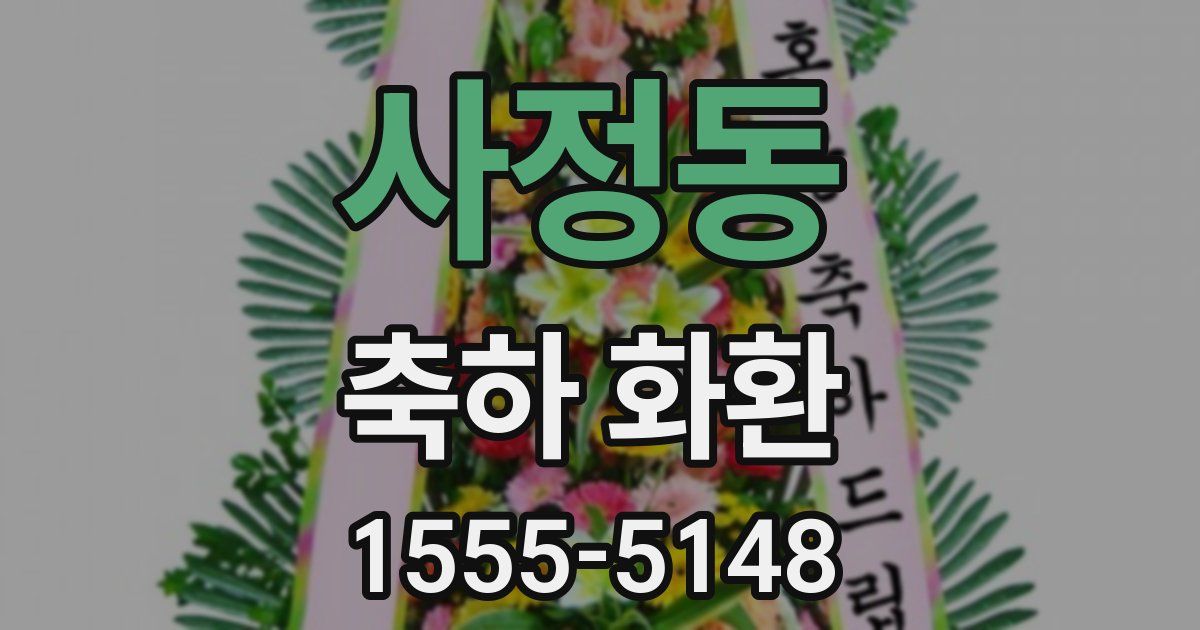 사정동 축하 화환