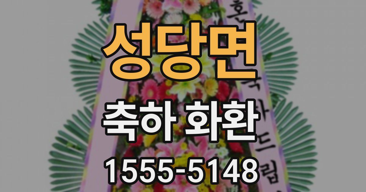 성당면 축하 화환