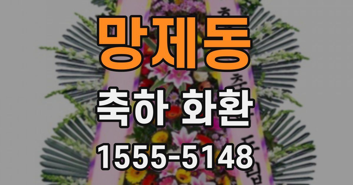 망제동 축하 화환