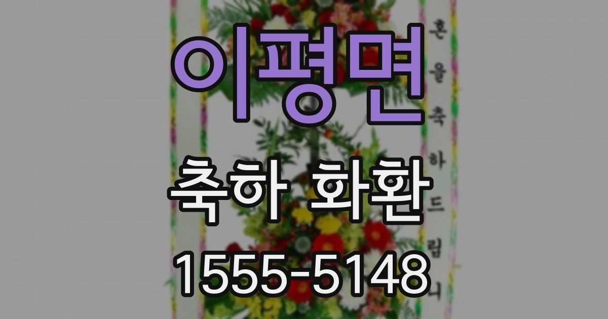 이평면 축하 화환