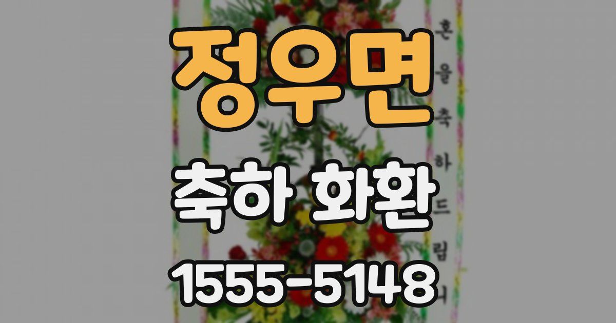 정우면 축하 화환