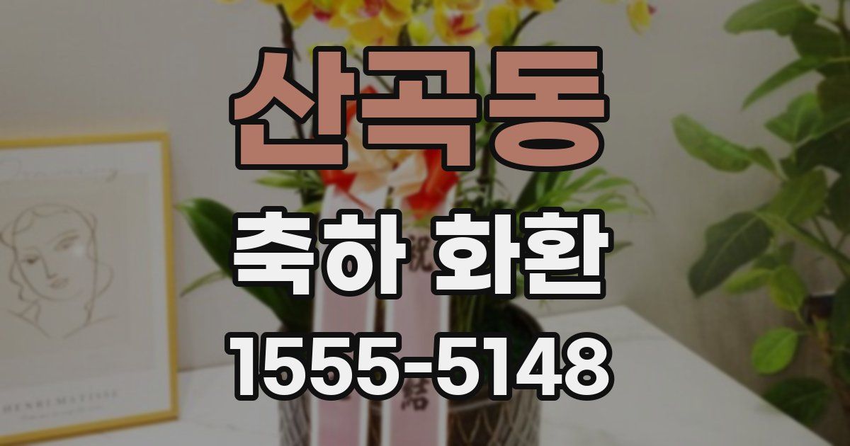 산곡동 축하 화환