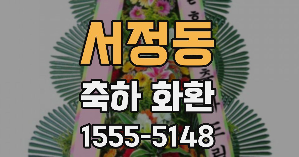 서정동 축하 화환