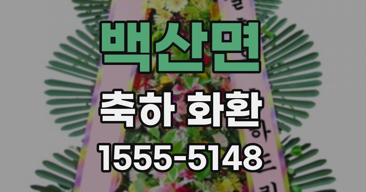 백산면 축하 화환