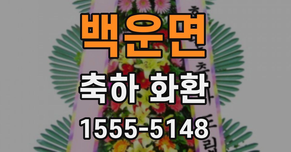 백운면 축하 화환