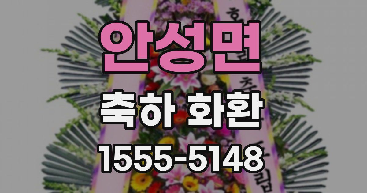 안성면 축하 화환