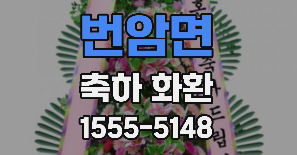 번암면 축하 화환