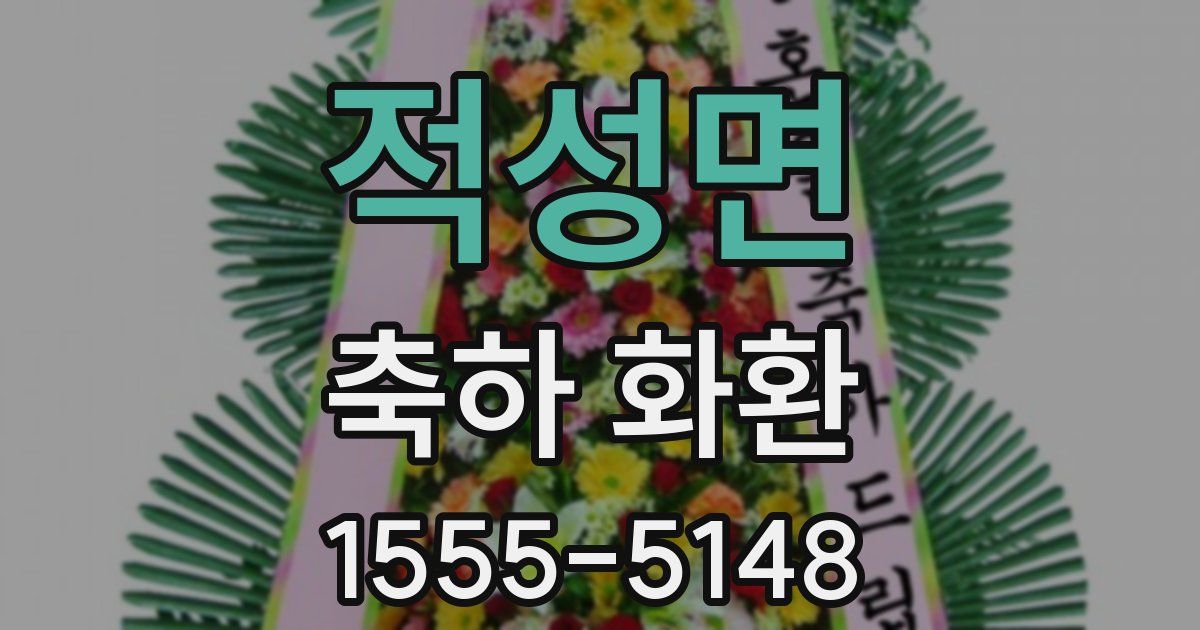 적성면 축하 화환