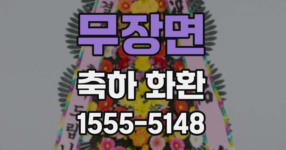 무장면 축하 화환