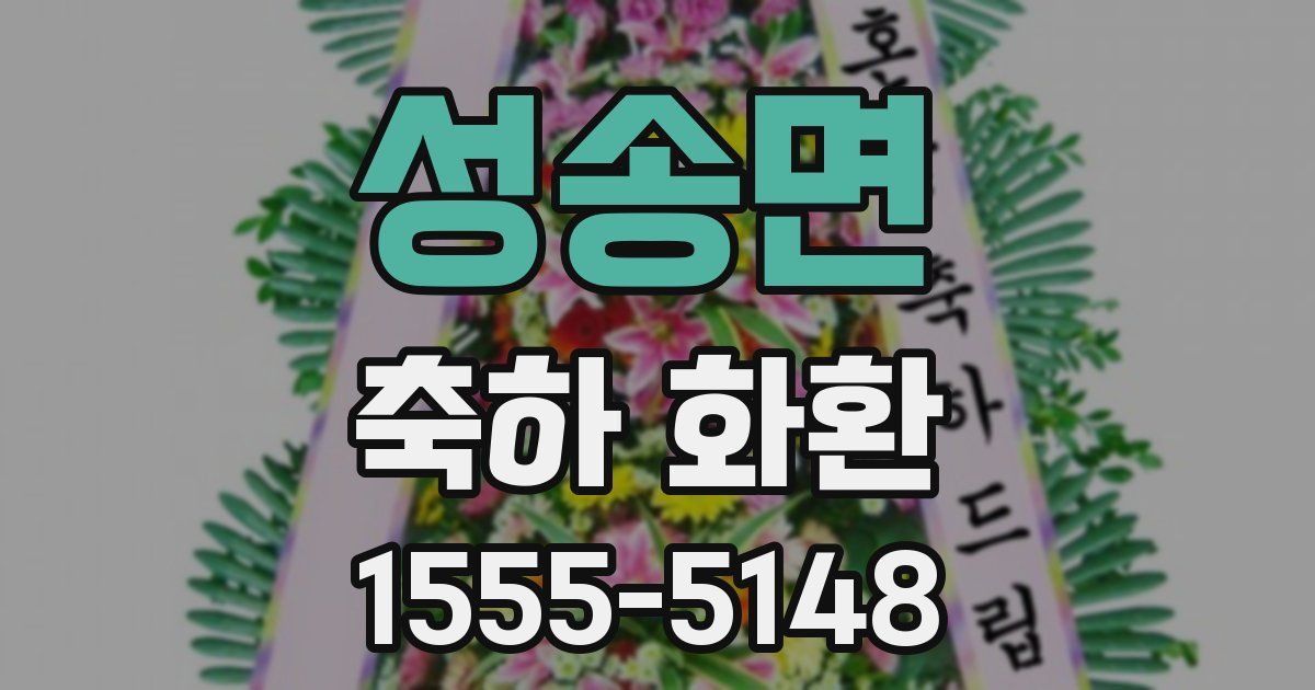 성송면 축하 화환