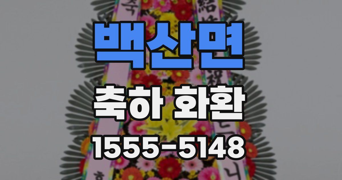 백산면 축하 화환