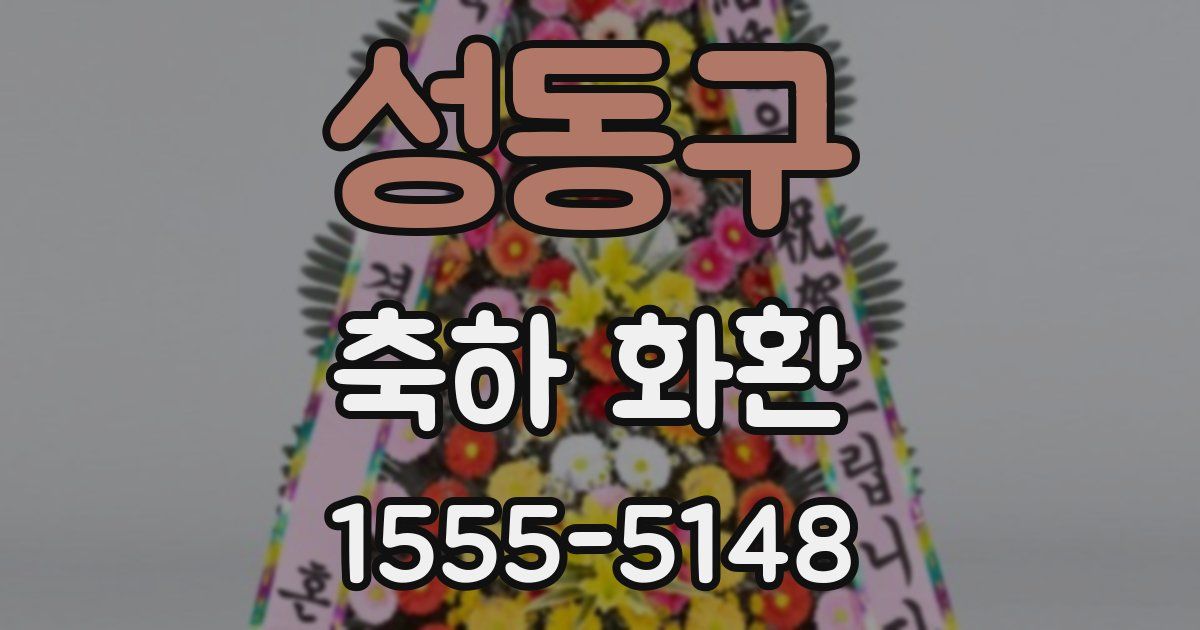 성동구 축하 화환
