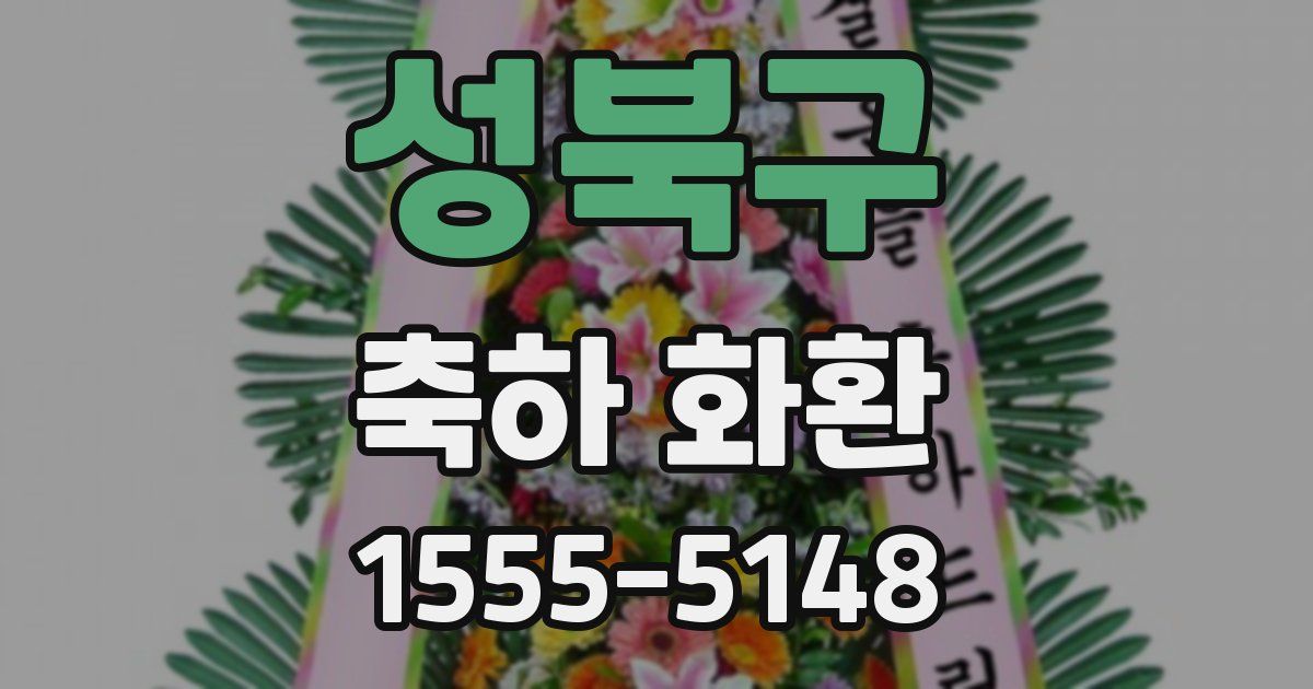 성북구 축하 화환