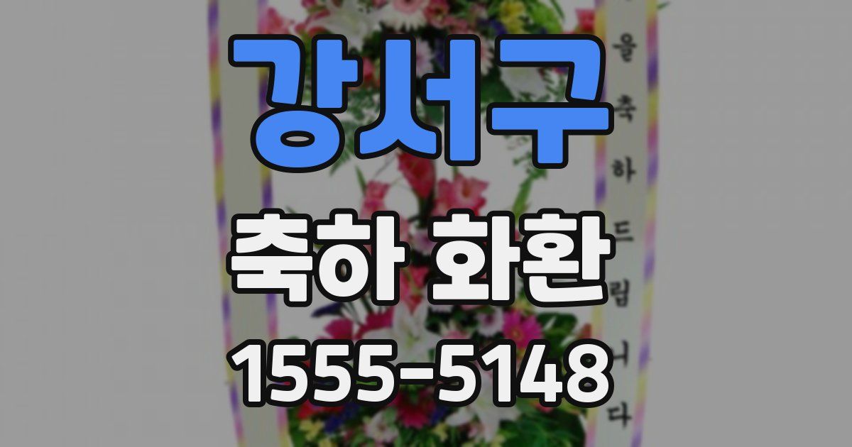 강서구 축하 화환