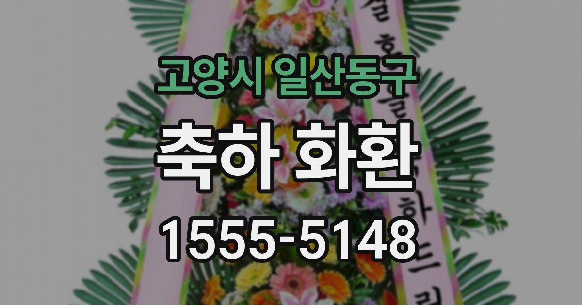 고양시 일산동구 축하 화환