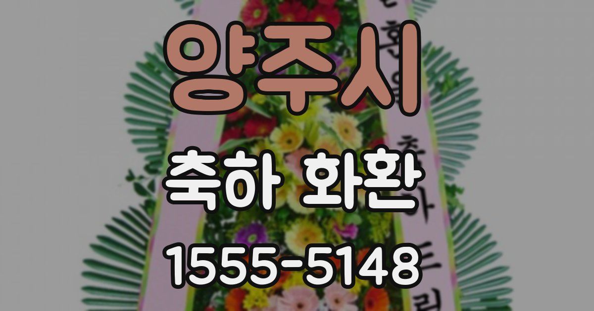 양주시 축하 화환