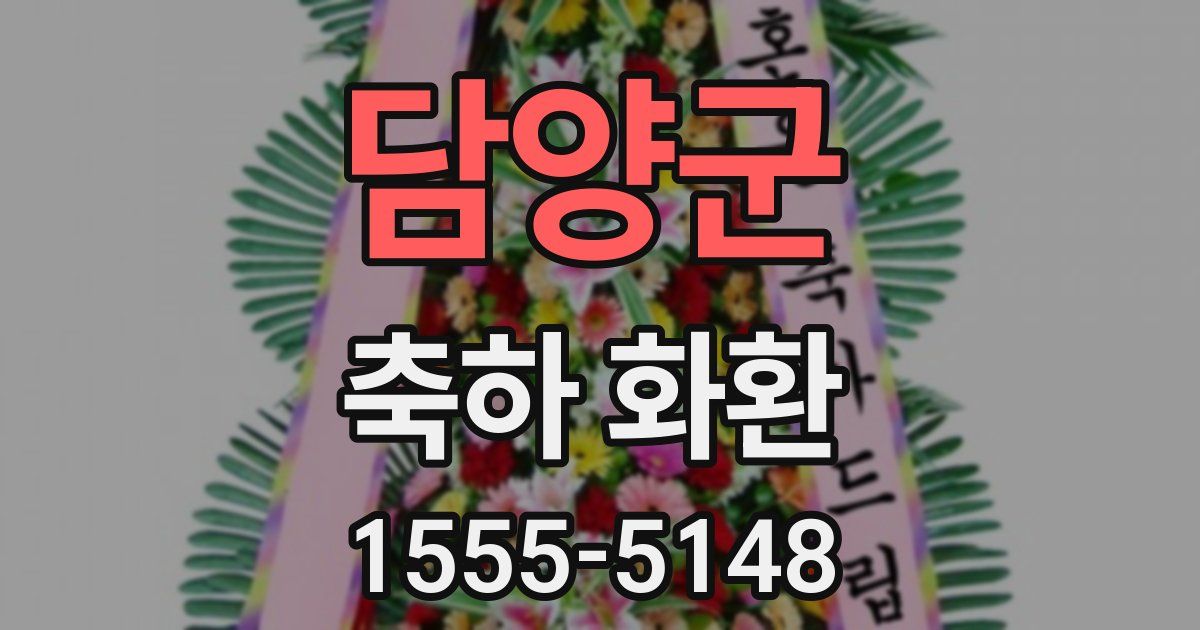 담양군 축하 화환