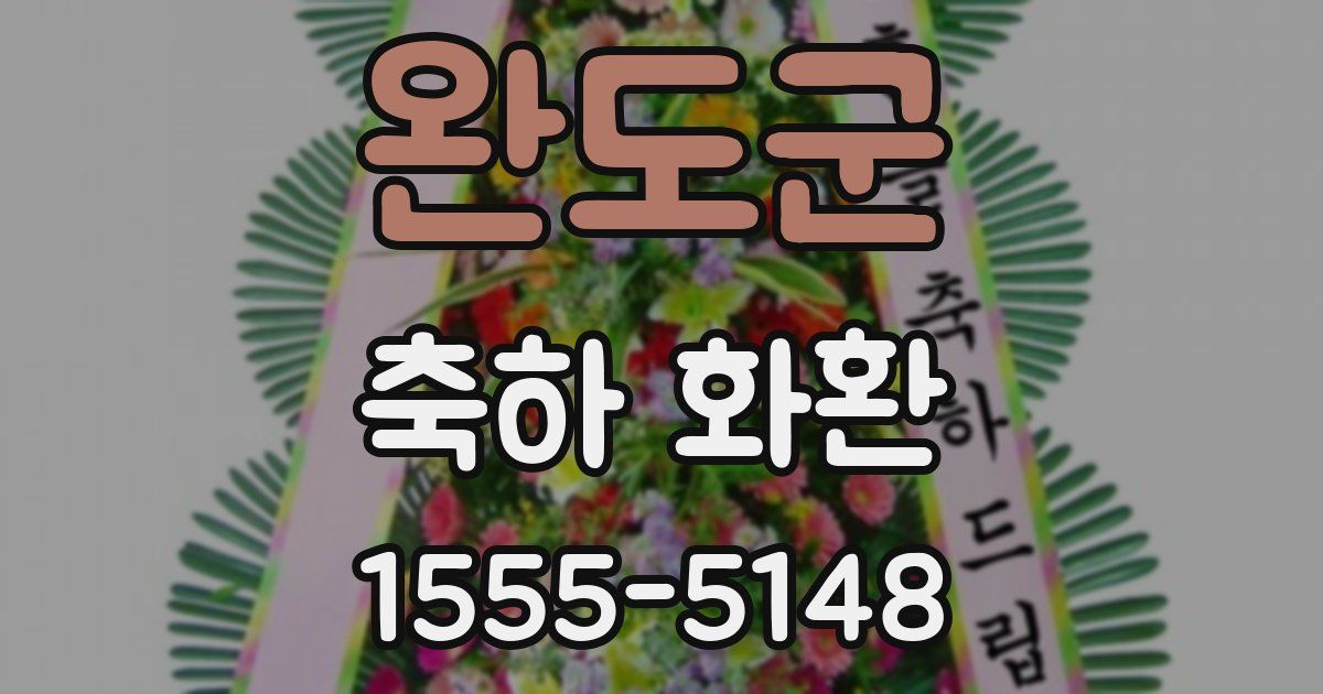 완도군 축하 화환