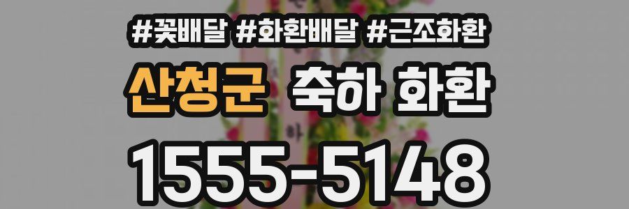 산청군 축하 화환