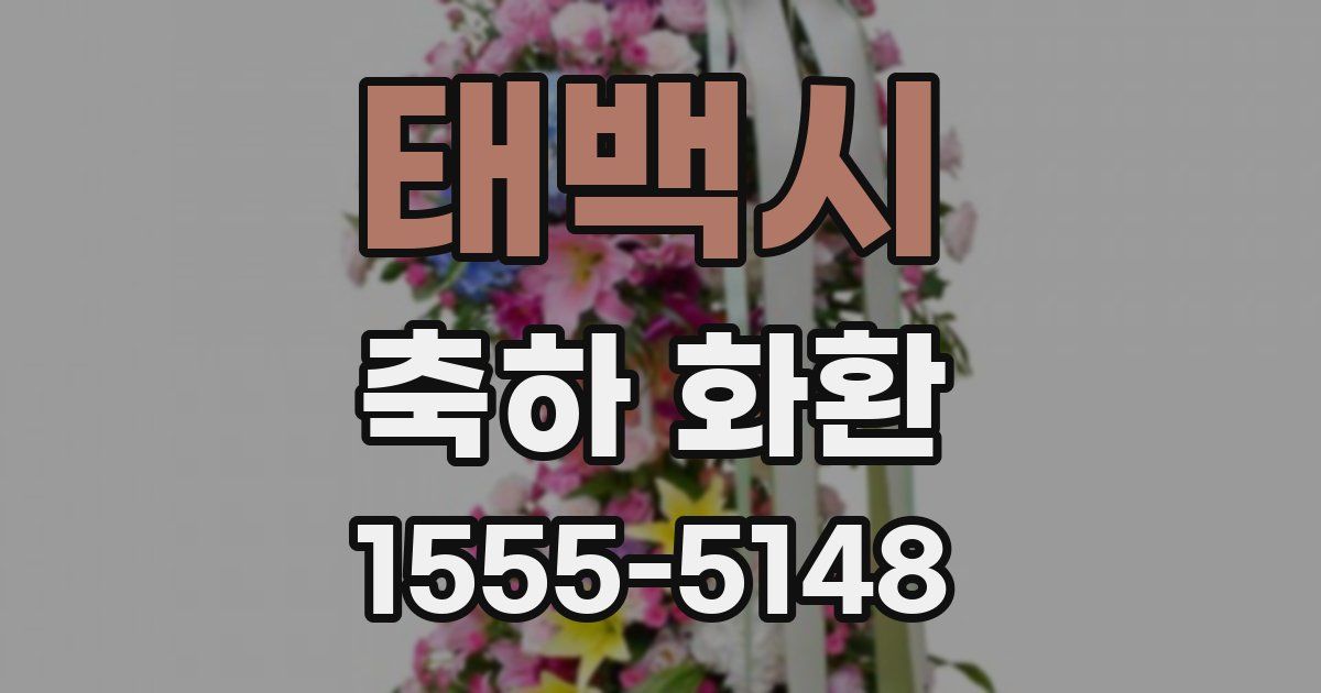 태백시 축하 화환