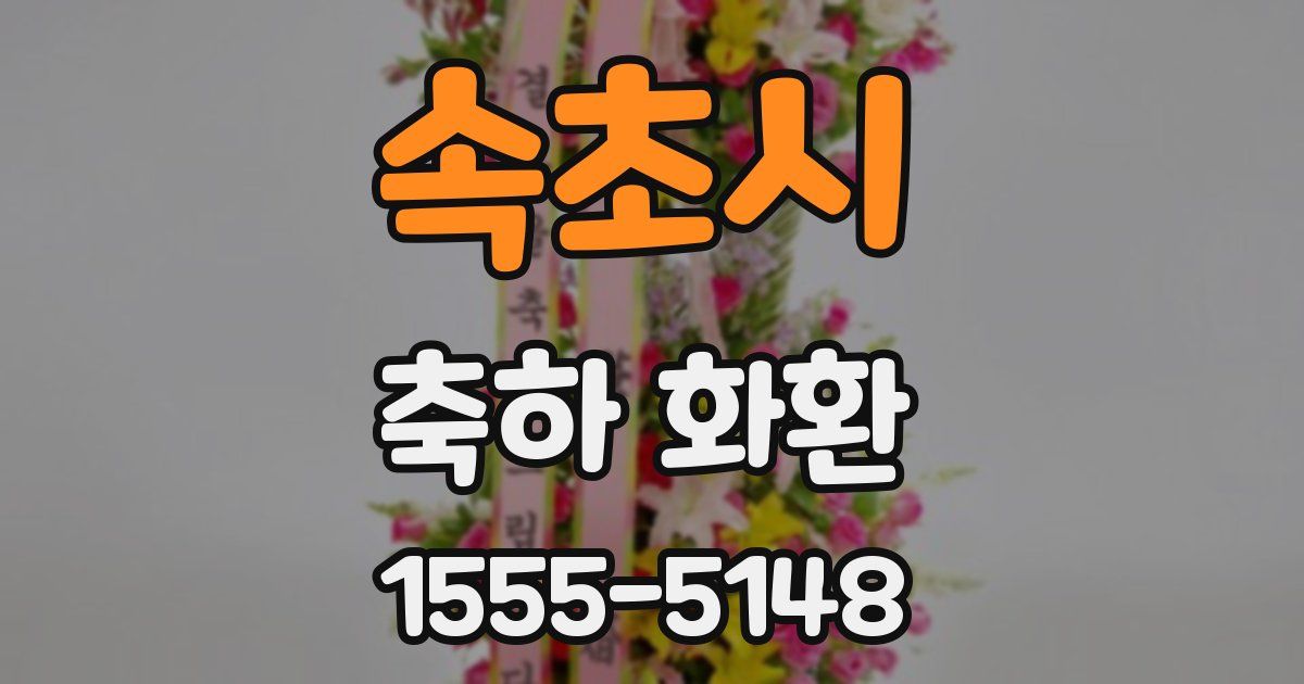 속초시 축하 화환