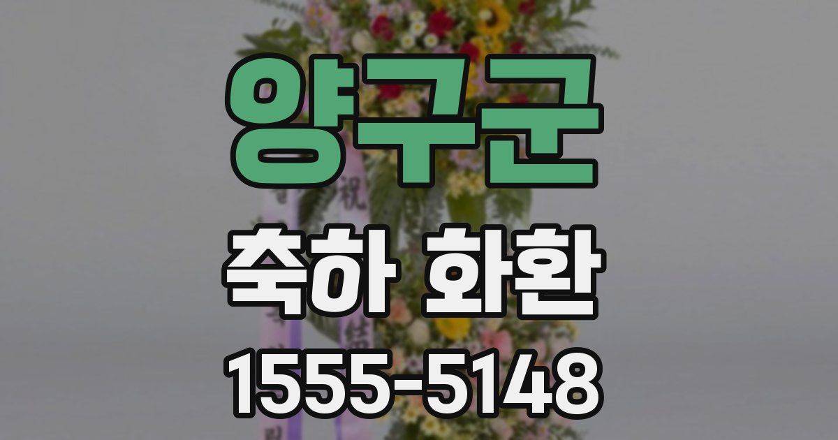 양구군 축하 화환